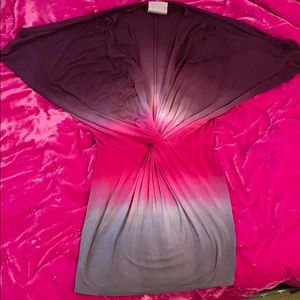 Deep V fuchsia hombre dress